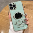 thumbnail image 3 of 3D Plating Astronaut Hidden Stand Case Cover Cute Astronaut Stand Phone Case para IPhone 13 Pro Max TPU Cover, 3 of 4