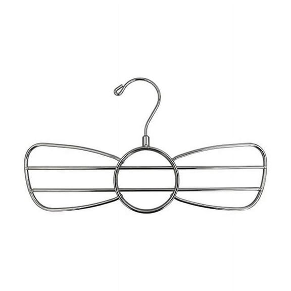 Metal Hanger Butterfly Shaped Multi-Purpose: Scarf, Hijab, Belt, Tie, and Jewelry | Space-Saving Closet Organizer for Men and Women | Chrome Finish Construction for Durability | 2 Pack