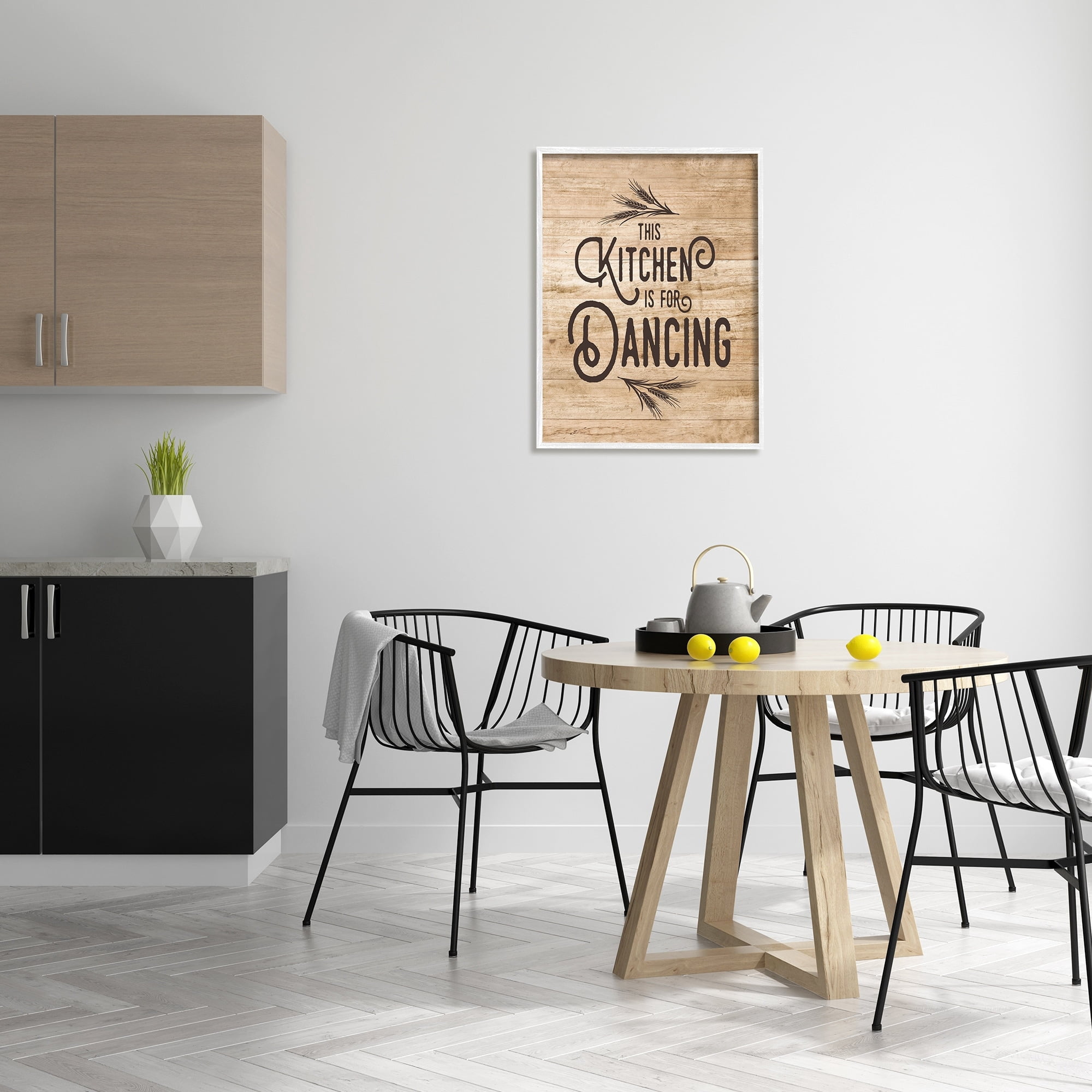 Stupell Industries This Kitchen is for Dance Distressed, 24 x 30,Design by Lettered and Lined
