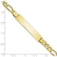 thumbnail image 2 of 8.31mm 10k Yellow Gold Semi-solid Figaro Link ID Bracelet 8 Inch Identification Bracelet for Women, 2 of 2