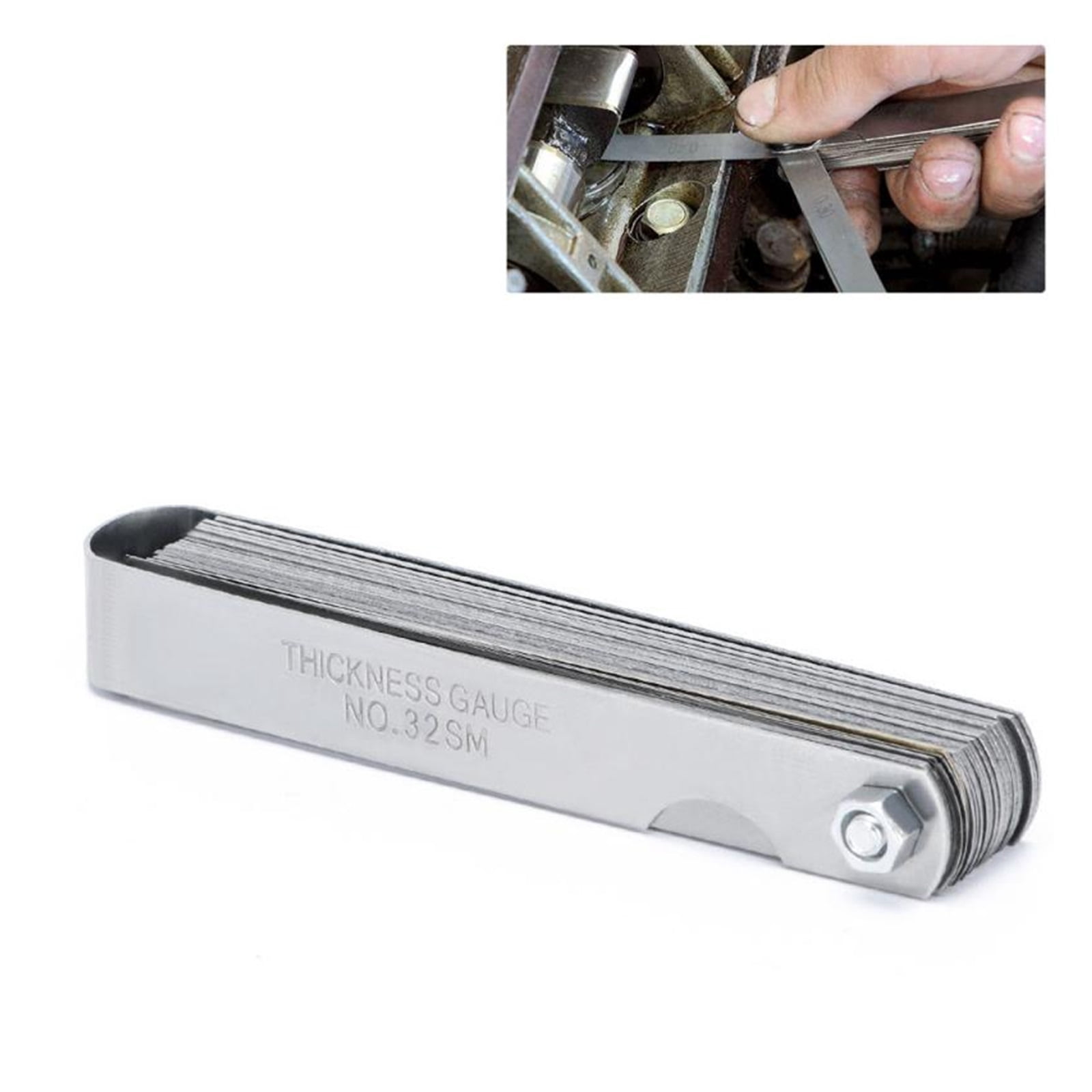 Feeler Gauge Metric Gap Filler Metric Blades Universal Thickness Gage High Accuracy Gap Measuring Tool 0.04mm - 0.88mm Tools ,Easy to Use