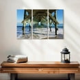 thumbnail image 2 of Elephant Stock Under Wrightsville Beach Pier Wall Art - Horizontal Multi Panel Canvas - Living Room Wall Decor - Nautical Multi Panel - Blue And Gray Decor - 23" x 14", 2 of 4