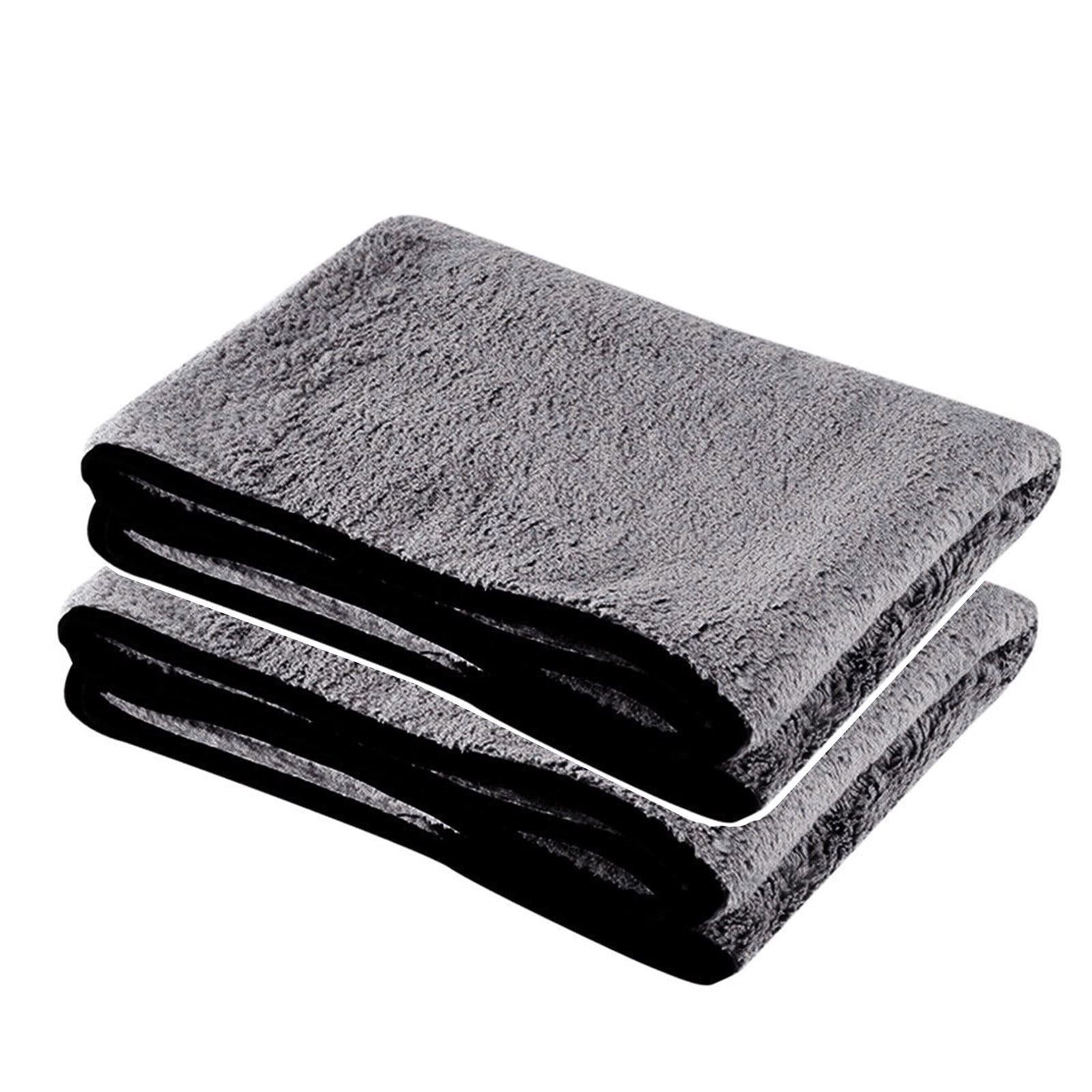 Lot De 6 Serviettes En Microfibre Sans Bords 16x16 Pouces - Blanc, Pour Nettoyage Sans Rayures