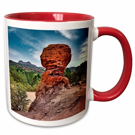 3drose, Hoodoo in Garden of the Gods Park, 15oz Two-tone Red Mug