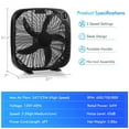 thumbnail image 3 of Barara King Fans,Blow Cold Air, 20 Inch Box Portable Floor Fan with 3 Speed Settings and Knob Control-Black, 3 of 10