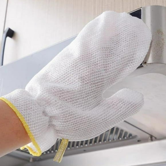 Xihbxyly Guantes para Lavar Platos, Protección Térmica, Diseño Flexible de Dedos, Ayuda para La Limpieza de La Cocina, Material de Malla Transpirable, Fácil de Limpiar, Juego de 2 Piezas, Tamaño 23,5