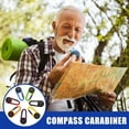 thumbnail image 2 of 12pcs Portable Compass Pocket Compass Carabiner Compass Colored Climbing Compass Small Compass, 2 of 5