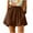 Brown, variant on IROINNID Plus Size Cotton Shorts for Women Summer High Waist Linen Embroidery Short Wide Leg Shorts With Pockets,Blue