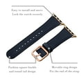 thumbnail image 2 of WFEAGL Genuine Leather iwatch Band for iWatch Series 42mm 44mm 45mm Dark Blue/Gold, 2 of 10
