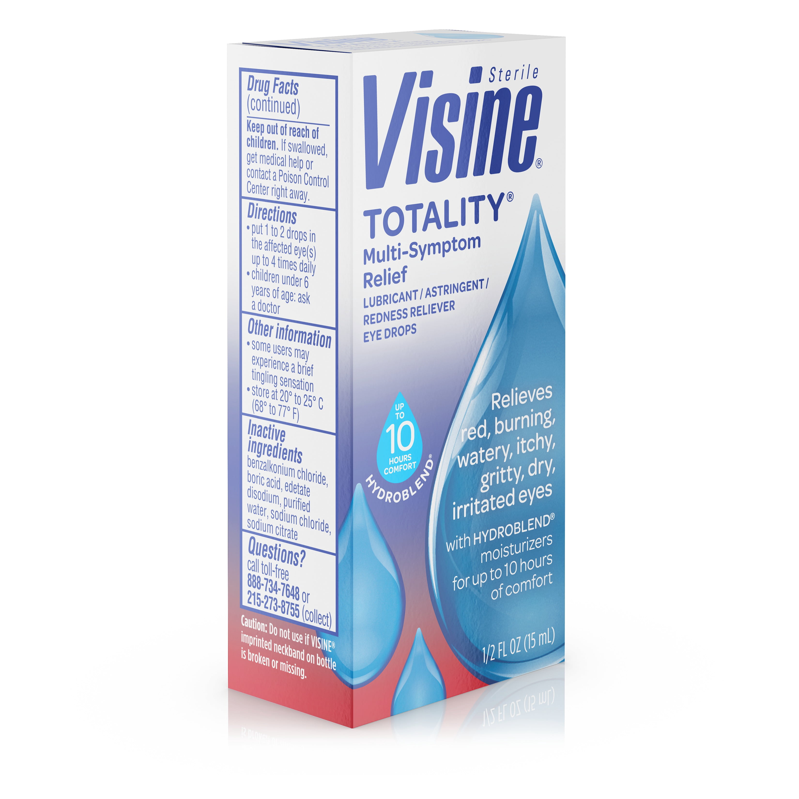 Visine Totality Multi-Symptom Relief Red Eye Drops, 0.5 fl. oz