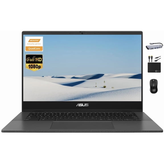 Ordenador portátil ASUS Chromebook 2024, el más nuevo, 14 pulgadas, FHD, 4 GB de RAM, 128 GB, SSD