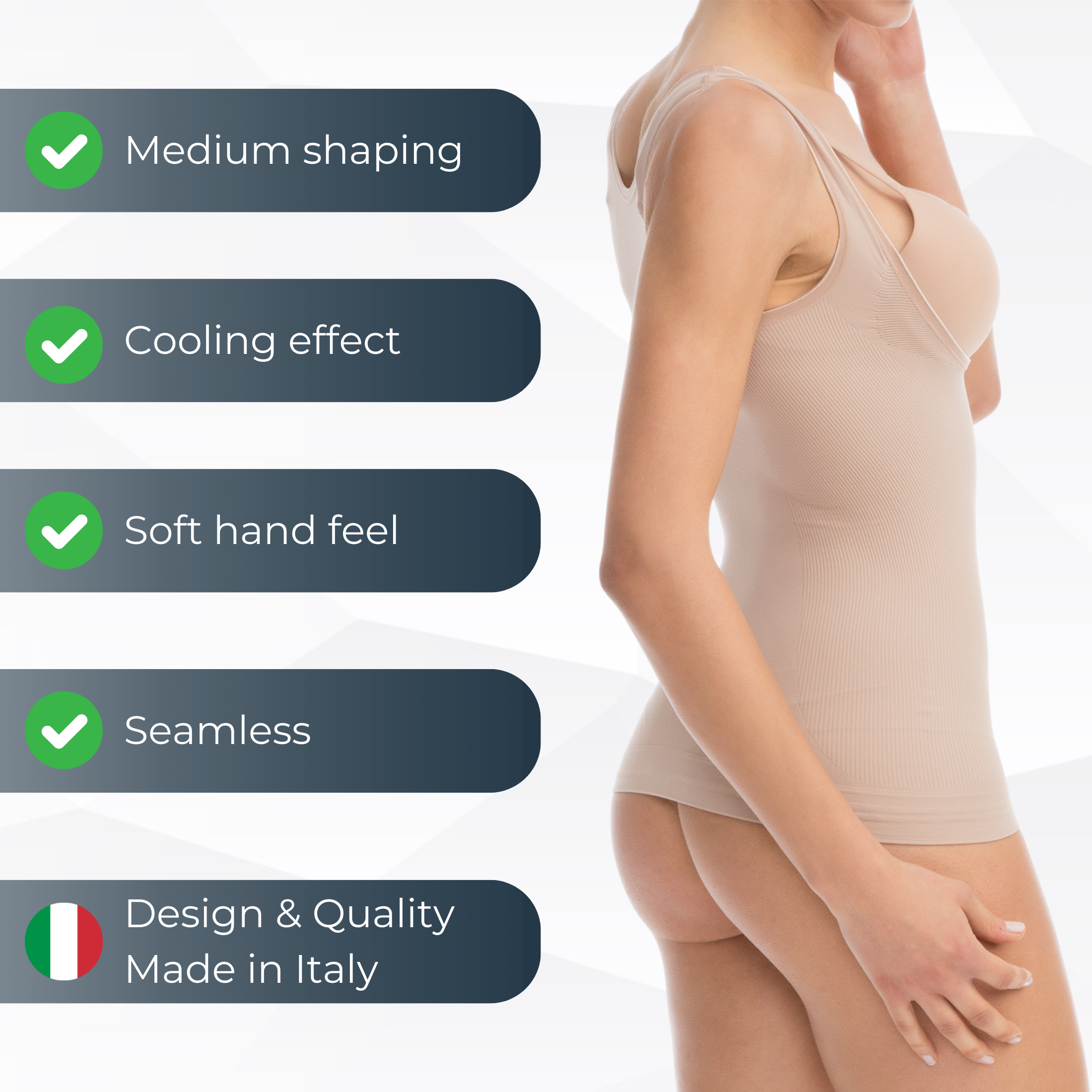 Firm Control Shaping Leggings With Girdle Light + Refreshing Nilit Breeze Fibre