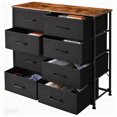 thumbnail image 2 of SortWise 8 Drawer Dresser with Wood Top and Steel Frame, Storage Tower Chest Organizer Nightstand with Adjustable Feet for Bedroom Living Room, 2 of 8