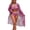 Pink, variant on Fewfanhot Women's Long Sleeve Bikini Set Cover-Up Two-Piece SheerMesh Swimwear Printed Bathing Suit Beach Vacation Swimsuit