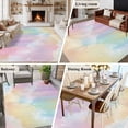 thumbnail image 6 of Area Rug 60×96in, Colorful Cloud Rainbow Floor Carpet Living Room Rug, Dreamy Cloud Sky Star Non-Slip Welcome Mat Indoor Rugs for Bedroom Dining Room, 6 of 9