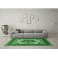 thumbnail image 3 of Ahgly Company Indoor Square Medallion Emerald Green Traditional Area Rugs, 8' Square, 3 of 4
