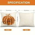 thumbnail image 3 of Funda de almohada de cuatro piezas con estampado de calabaza naranja para Acción de Gracias, para dormitorio, sofá, hogar, funda de almohada de calabaza, 3 of 4