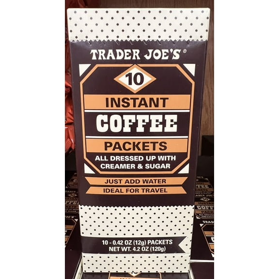 Trader Joe's Instant Brazilian Arabica Coffee with Creamer & Sugar (10 packets)