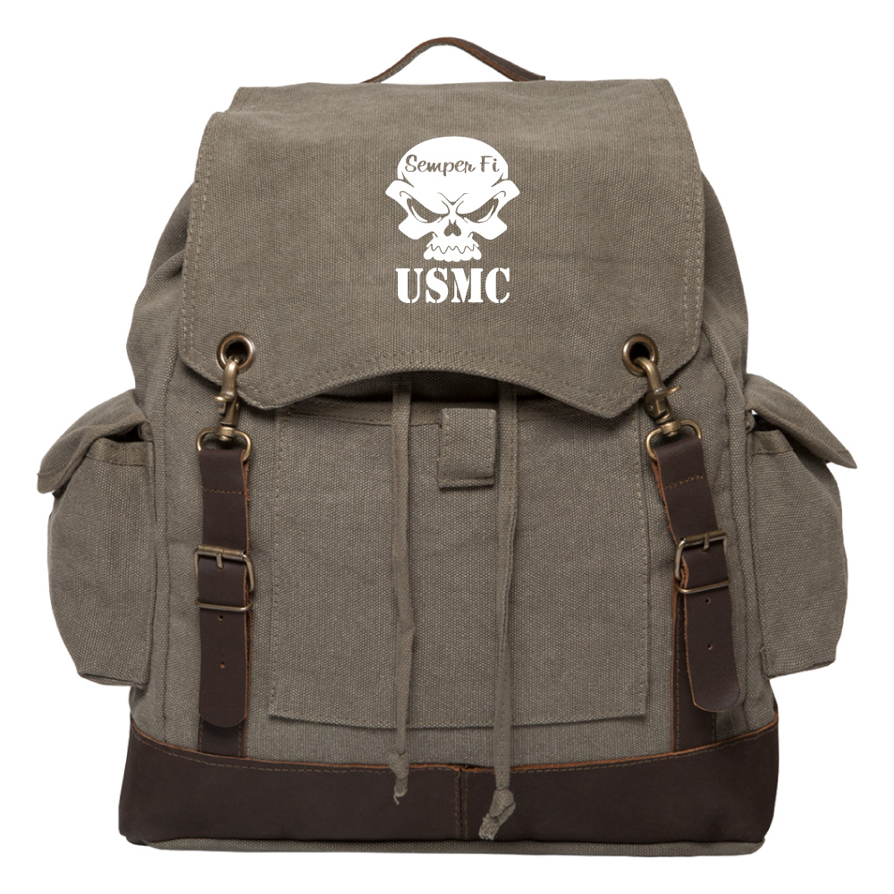 Army Force Gear USMC Semper Fi Skull Marine Corp Rucksack Backpack