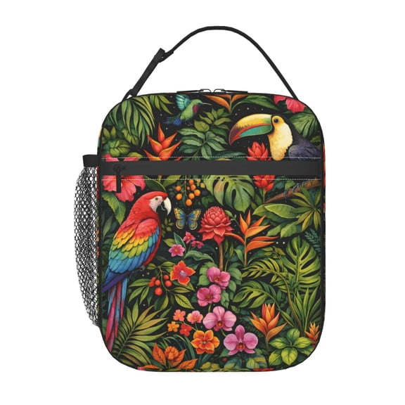 Tropical Jungle Lunch Bag Portable Thermal Lunch Box for Men and Women