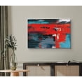 thumbnail image 2 of wall26 Canvas Print Wall Art Red, Blue, Gray, Black and White Color Blocks with Lines Abstract Shapes Illustrations Modern Art Bohemian Colorful for Living Room, Bedroom, Office - 12"x18", 2 of 5