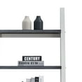 thumbnail image 4 of 5-Tier Ladder Bookshelf, Rustic Book Shelves Storage Rack with Rubber Wood Frame, 5-Tier Bookcase Ladder Shelf for for Bedroom, Living Room, Home Office, Kitchen,  Apartment, Grey&White, 4 of 7