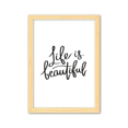 thumbnail image 1 of La vida es hermosa cita Cuadro de madera decorativa marco de casa A4, 1 of 3