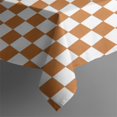 thumbnail image 3 of Orange and White Checkerboard Pattern Rectangle Tablecloth 60"x84",Waterproof Polyester Rectangle Table Cloth, Wipeable Spillproof Polyester Tablecloth for Dining, Camping, Indoor and Outdoor, 3 of 5