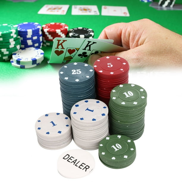 400 pièces en plastique jetons de poker jetons de jeu 4 couleurs  contre-carte pour jouer au jeu en comptant Bingo Gam