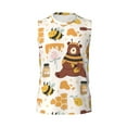 thumbnail image 6 of Picia Cute Bee Honey Jar Hive Bear mens Cotton Tank Undershirts , Moisture-wicking Ribbed Tanks, Lightweight Cotton Tank Undershirts-3X-Large, 6 of 8