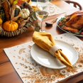 thumbnail image 3 of Beige Orange Pumpkins Fall Placemats Set of 2, Thanksgiving Harvest Flowers Washable Wipeable Table Mats for Dining Tables, Indoor Outdoor Kitchen Place Mats for Holiday Party Table Decor, 3 of 9