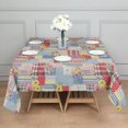 thumbnail image 3 of Pioneer Flower Floral Print Pattern Square Tablecloth, Waterproof Wipeable Spillproof Washable Table Cover for Home Kitchen Party Decor, 42"x42", 3 of 6