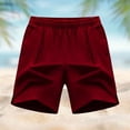 thumbnail image 5 of ZOYOEN Mens Athletic Shorts with Pockets- Elastic Waist Built In Drawstring Lightweight Quick Dry Workout Shorts Red Size L, 5 of 5