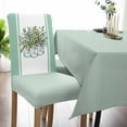 thumbnail image 5 of Dining Chair Covers Set of 6 Eucalyptus Leaf Bottle Watercolor Floral Plant Green Stripes Stretch Parsons Chair Slipcovers Removable Washable Chair Cover Protector for Kitchen Dining Room Hotel, 5 of 5