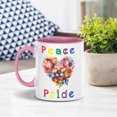 thumbnail image 4 of Peace Love Pride Sphynx with Rainbow Sunglasses LGBT LGBTQ+ 11oz Accent Two-tone Mug Cat Lover Kitten Owner Gifts Idea Coffee Tea Cup - 01004, 4 of 5