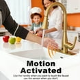 thumbnail image 3 of Sunrinx Touchless Pull Down Kitchen Faucet Motion Sensor 4-Spray Brushed Gold Sink Faucet, 3 of 13