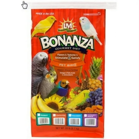 LM Animal Farms Bonanza Parkeet Gourmet Diet-20 lbs (4 Units)