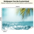 thumbnail image 3 of Peel and Stick Wallpaper Waterproof Blur beautiful nature green palm leaf tropical beach bokeh sun light Wall Mural Decor Self Adhesive and Removable 100in x 144in, 3 of 8