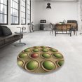 thumbnail image 3 of Ahgly Company Indoor Square Patterned Cookie Brown Area Rugs, 8' Square, 3 of 6