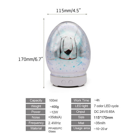 

2021 New Aroma Diffuser LED Color Light Conversion Aroma Diffuser Humidifier