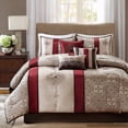 thumbnail image 2 of Madison Park Donovan 7 Piece Jacquard Comforter Set in Red, 2 of 5