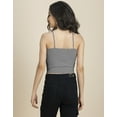 thumbnail image 4 of Moomaya Basic Crop Top For Women, Halter Neck Knitted Casual Top, 4 of 9