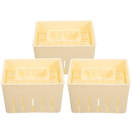 

Entireivity 3 Sets Tofu Maker Plastic Tofu Press Mold Tofu Cheese Presser Diy Tofu Making Tool With Lid