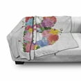 thumbnail image 3 of Letter B Soft Flannel Fleece Throw Blanket, Romantic ABC Sign with Fresh Spring Blossoms Colorful Feminine Alphabet Design, Cozy Plush for Indoor and Outdoor Use, 60" x 80", Multicolor, by Ambesonne, 3 of 6
