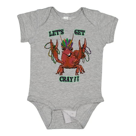 

Inktastic Mardi Gras Let s Get Cray! Crayfish with Beads Boys or Girls Baby Bodysuit