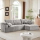 thumbnail image 2 of Zocalo Sofá seccional Cloud de 274 cm, sofá modular sin estructura con forma de L y asiento profundo, sofá tapizado moderno y cómodo para sala de estar, no requiere montaje (Chenilla, gris), 2 of 9