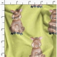 thumbnail image 2 of Soimoi Yellow Moss Georgette Fabric Pig Animal Print Fabric by Yard 42 Inch Wide, 2 of 5