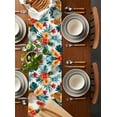 thumbnail image 2 of Tropical Leaves Floral Table Runner 72 Inches, Summer Pineapple Flowers Bed Runner Dresser Scarves Tabletop for Indoor Outdoor Parties/Ceremony/Banquet, 18" x 72", 2 of 8