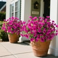 thumbnail image 3 of 8 Bundles Fake Silk Flowers, Artificial Hibiscus Flowers for Outdoors Realistic UV Resistant Faux Plants for Planters Garden Porch Patio Vase Window Box Home Decoration (Fuchsia), 3 of 6
