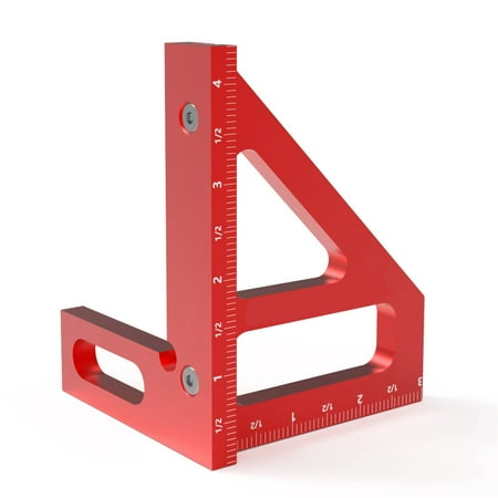 

2024 Multi Angle Measuring Triangle Ruler 45 90 Degree Angle Gauge Woodworking Line Drawing Miter Scriber Red